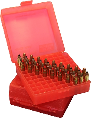 MTM 22 Magnum/17 HMR Ammo Box 100 Round Flip-Top - Clear Blue | Herron ...